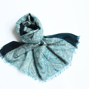 100% Worsted Wool Printed Stole Shawl (AHY30004132)
