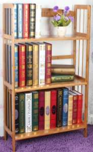 Bamboo Commodity Shelf Display Rack for Household Bookcase (QW-JCSG001)